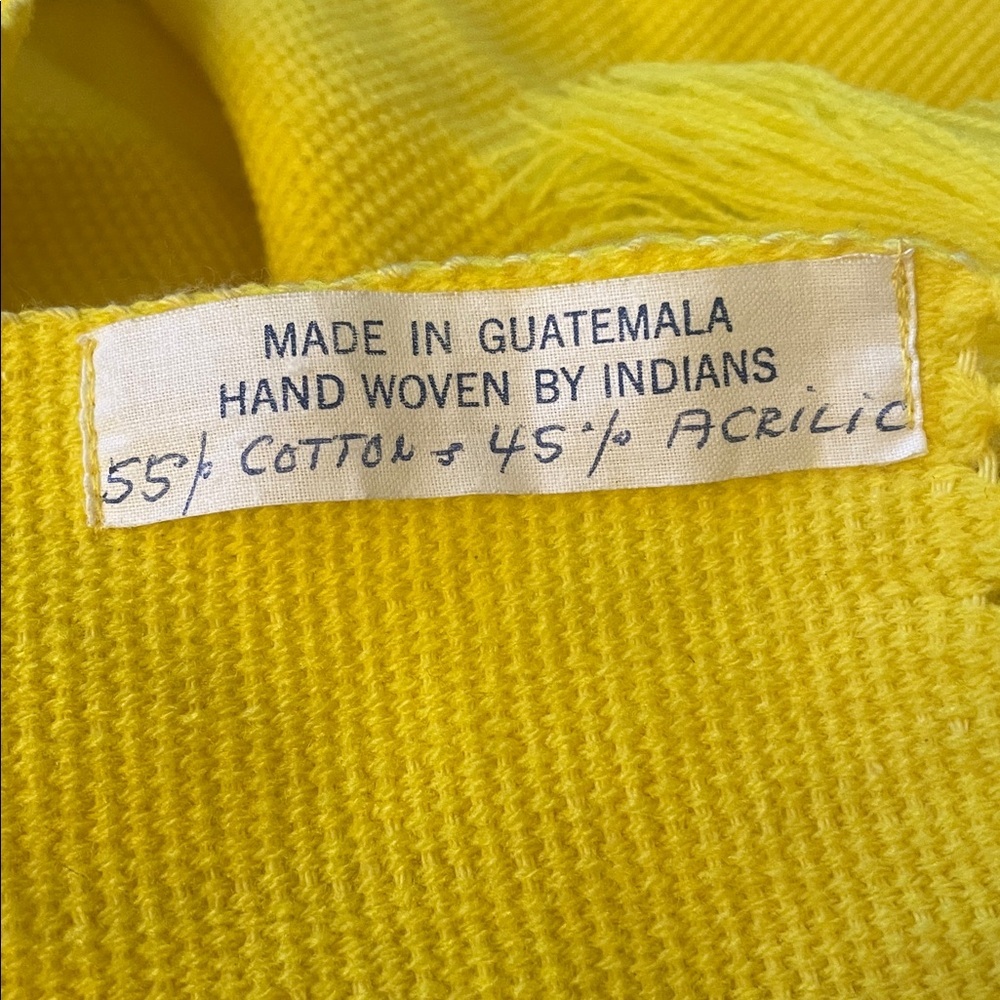 Vibrant Yellow Tassel Scarf - Picture 4 of 4
